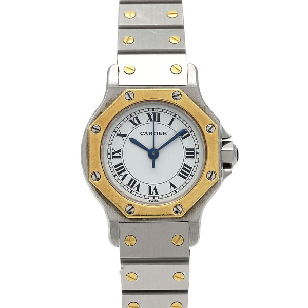Cartier Santos Octagon Stainless Steel Yellow Gold Automatic