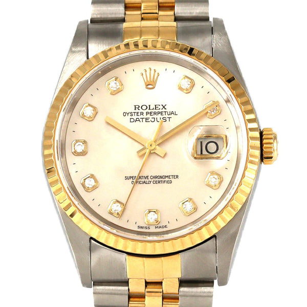 Rolex Datejust Stainless Steel Yellow Gold Watch