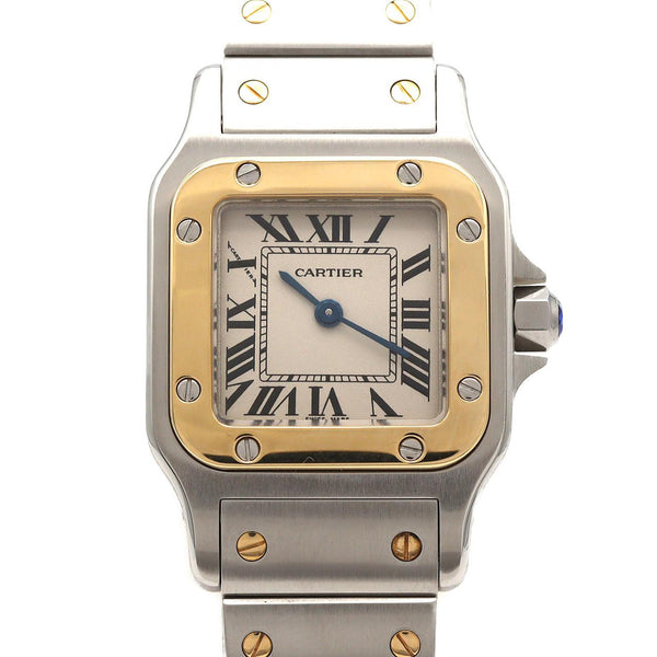 Cartier Santos Galbee Stainless Steel Yellow Gold Watch
