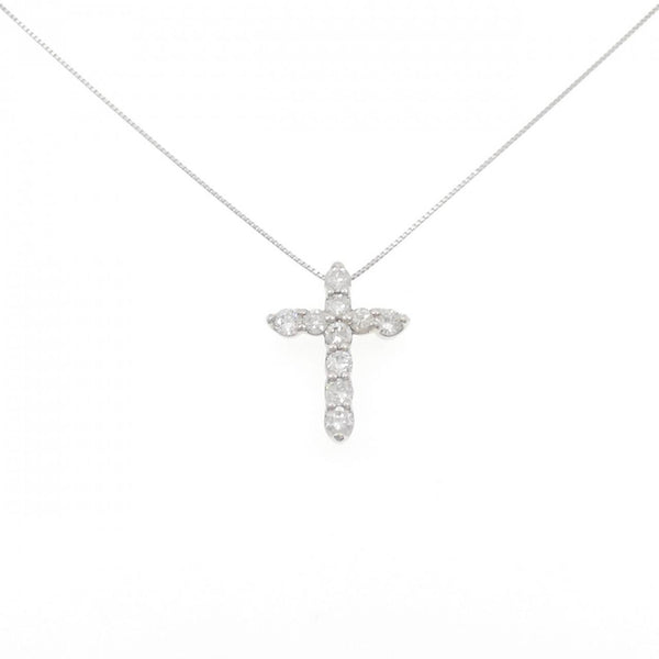 Platinum Diamond Cross Necklace