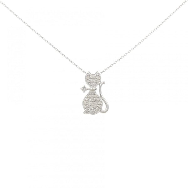 Au750 Cat Diamond Necklace