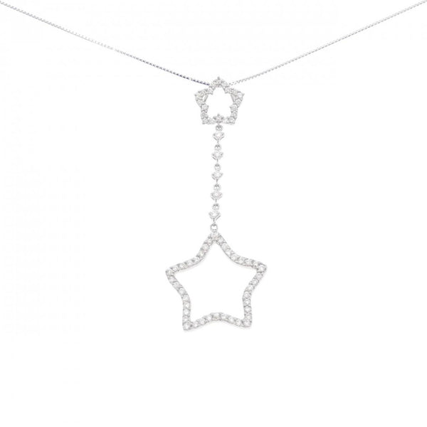 Au750 White Gold Diamond Necklace