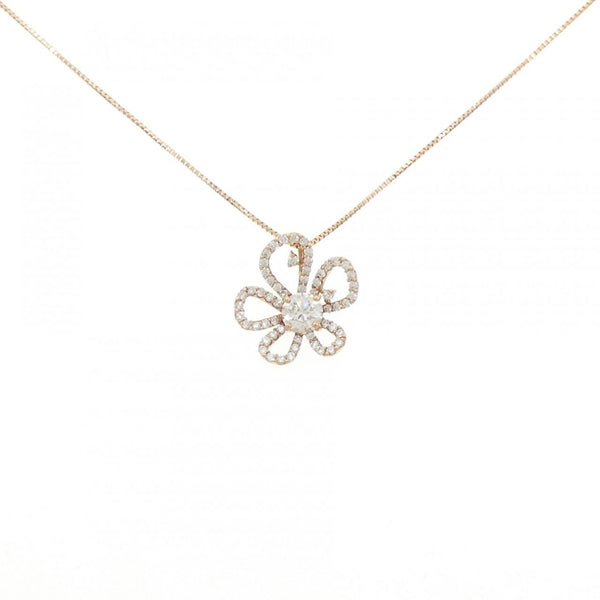 Au750 Flower Diamond Necklace