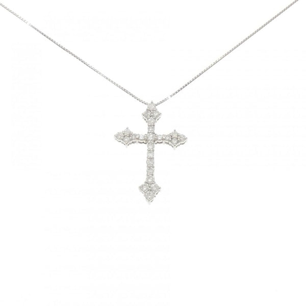 Platinum Diamond Cross Necklace