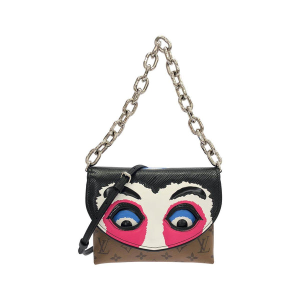 Louis Vuitton Pochette Kabuki Mask Monogram Coated Canvas Shoulder Bag
