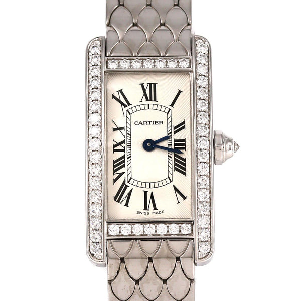 Cartier Tank Americaine SM White Gold Quartz Watch