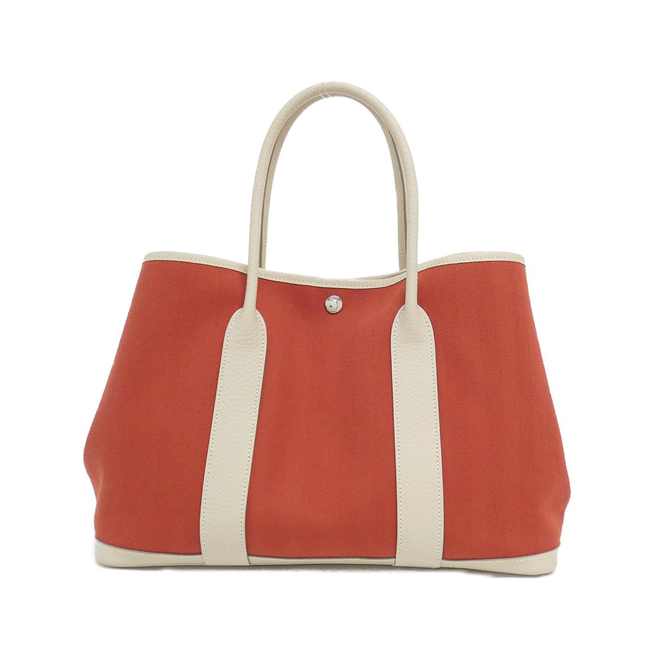 Hermes Garden Party36cm Toile Chevron Country Tote Bag