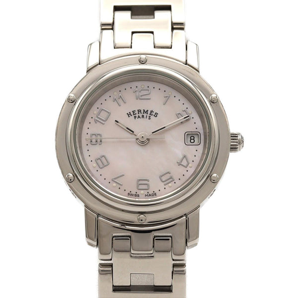 Hermes Clipper Nacre Stainless Steel Watch