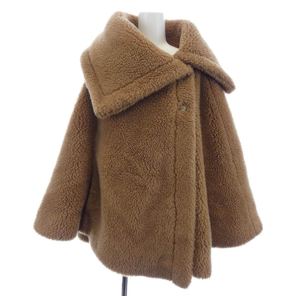 Max Mara Teddy Bear Camel Silk Cape