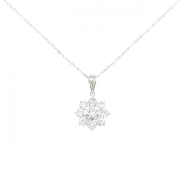 Au585 White Gold Diamond Necklace