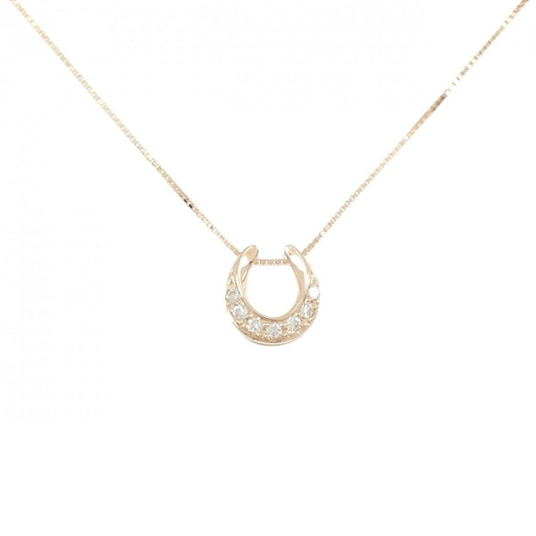 K10 Pink Gold Diamond Necklace