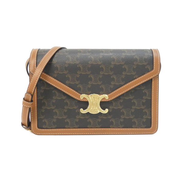 Celine Envelope Bag Triomphe Canvas Calf Shoulder Bag