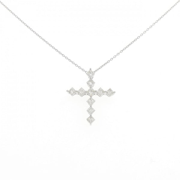 Au750 Cross Diamond Necklace