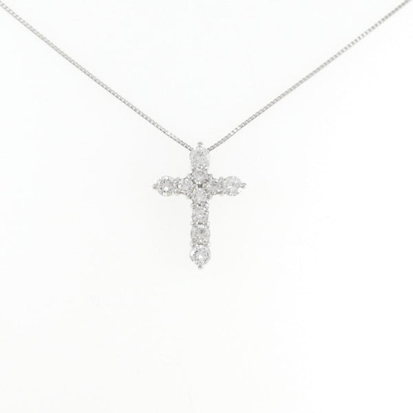 PT850 Platinum Cross 1.02CT Diamond Necklace