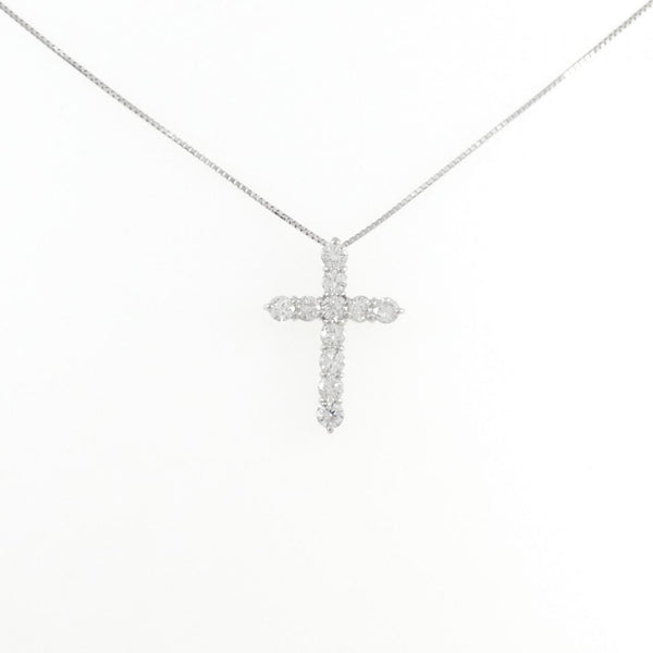 Platinum Diamond Cross Necklace