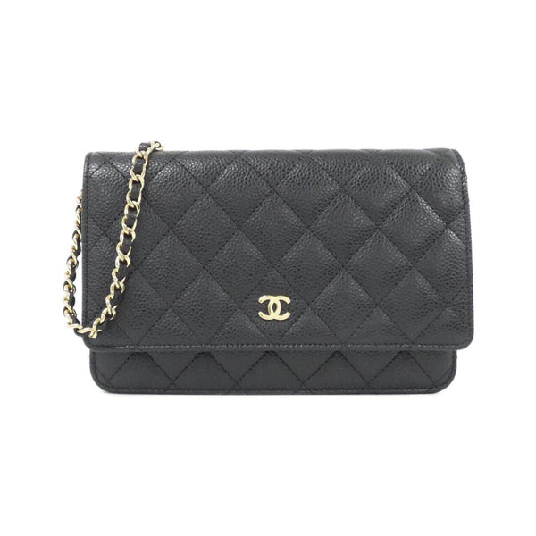 Chanel Timeless Classic Caviar Skin Chain Wallet
