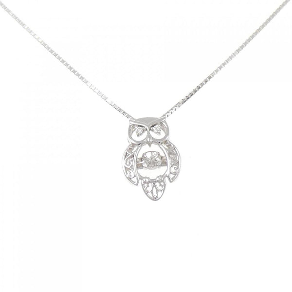 Au750 Owl Diamond Necklace