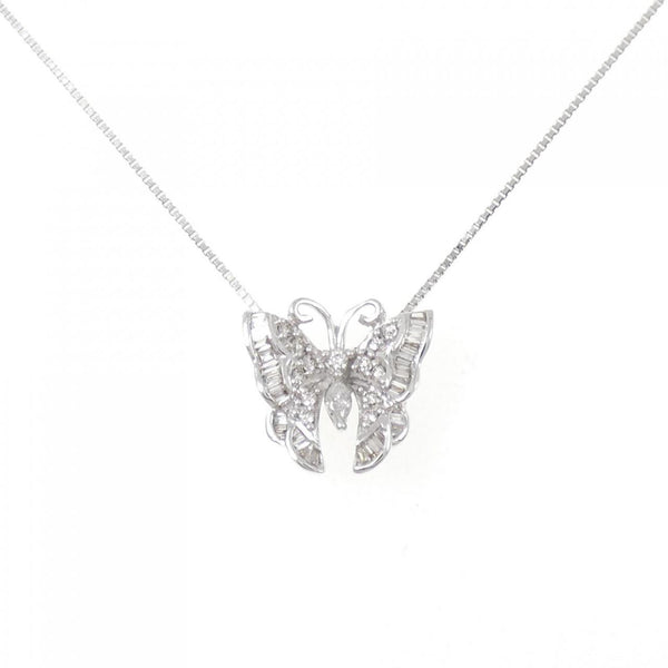 Au750 Butterfly Diamond Necklace