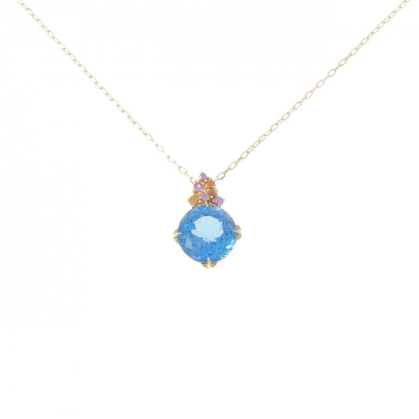Au750 Color Stone Pendant Necklace
