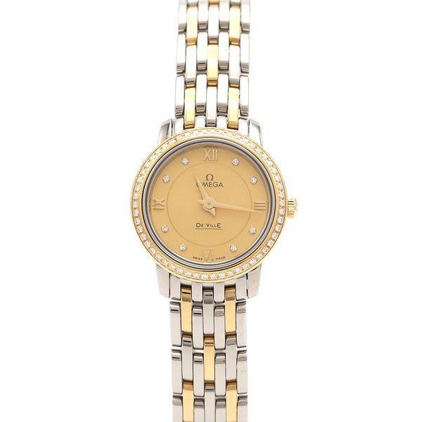 Omega De Ville Prestige Stainless Steel Yellow Gold Quartz