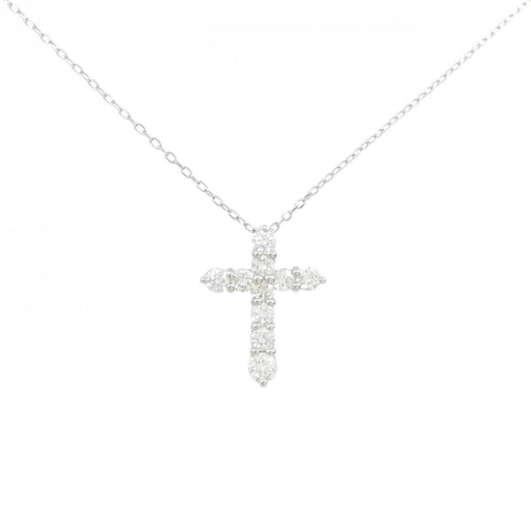Platinum Diamond Cross Necklace