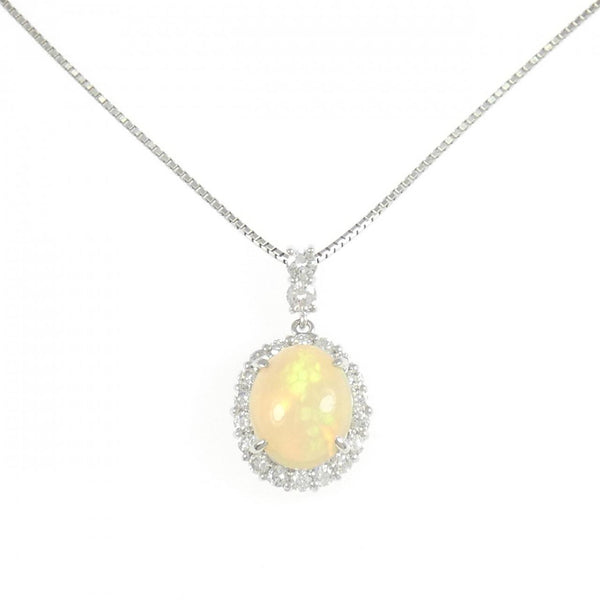 Platinum Opal Diamond Necklace