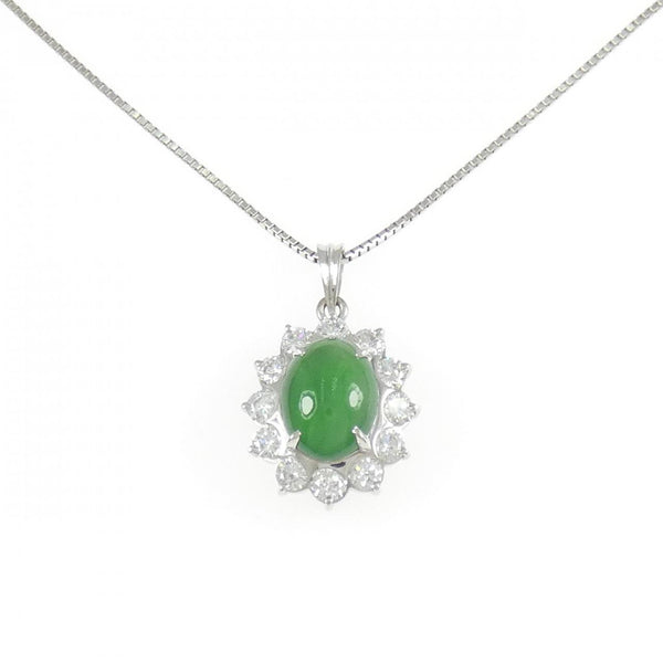 Platinum Jade Diamond Necklace