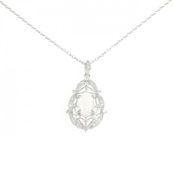 Platinum Opal Diamond Necklace