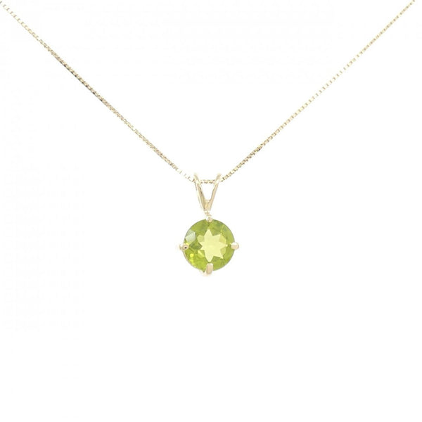 K10 Yellow Gold Peridot Necklace