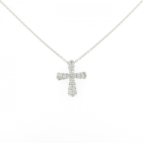 Au750 Diamond Cross Necklace