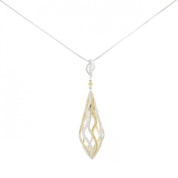 Au750 White Gold Au750 Yellow Gold Diamond Necklace