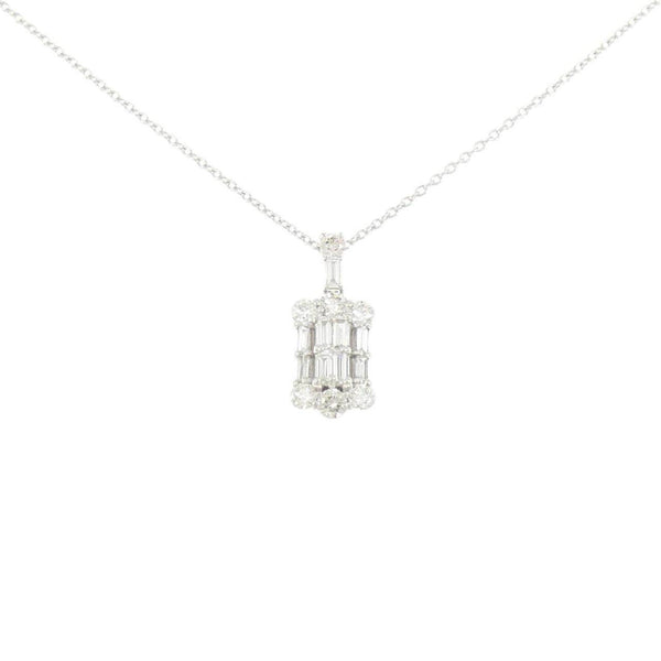 Au750 White Gold Diamond Necklace