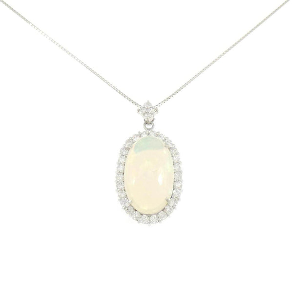 Platinum Opal Diamond Necklace