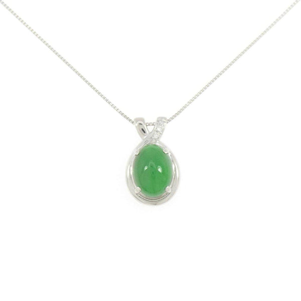 Platinum Jade Diamond Necklace