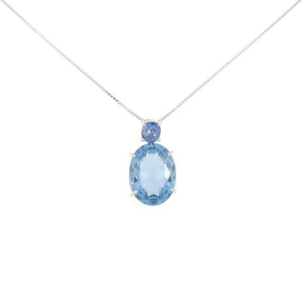 PT900 PT850 Sapphire Synthetic Spinel Necklace