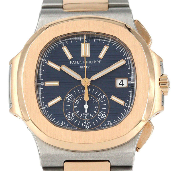 Patek Philippe Nautilus Chronograph Stainless Steel Pink Gold Automatic