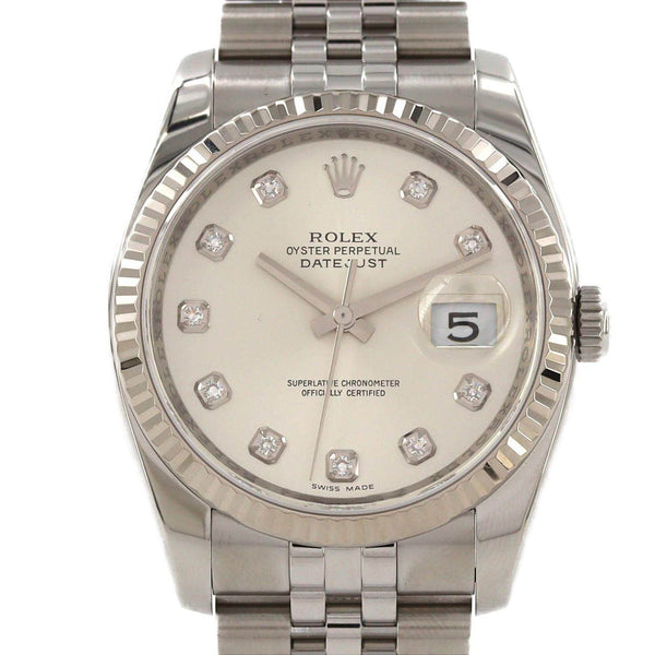 Rolex Datejust Stainless Steel White Gold Automatic