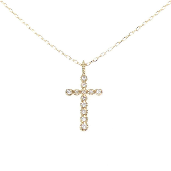 Au750 Cross Diamond Necklace