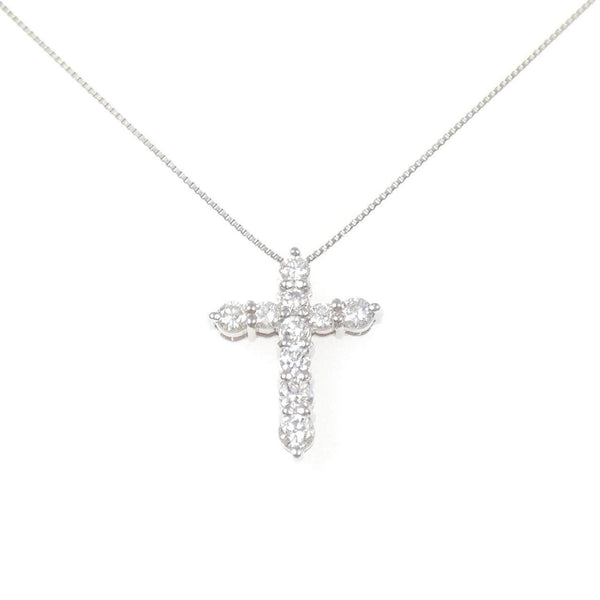 Platinum Diamond Cross Necklace
