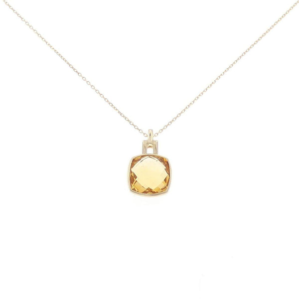 K10 Yellow Gold Citrine Necklace