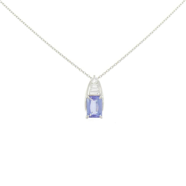 Platinum Tanzanite Diamond Necklace