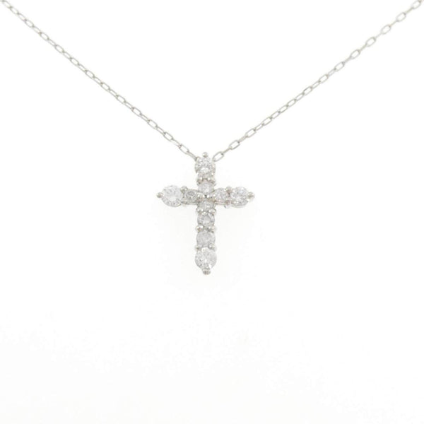 PT900 PT850 Platinum Cross Diamond Necklace
