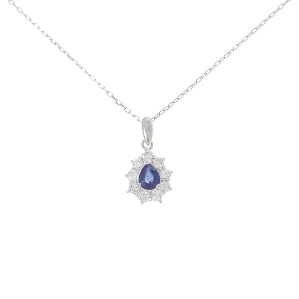 Platinum Sapphire Diamond Necklace