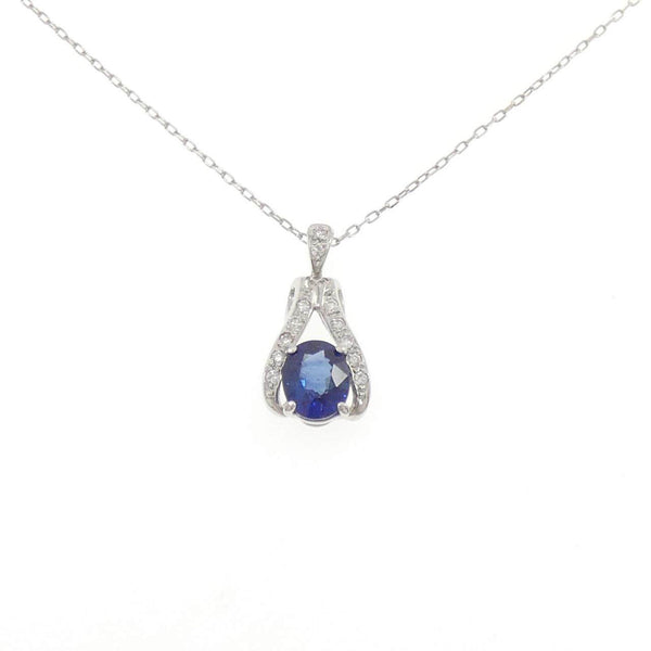 PT900 PT850 Sapphire Diamond Necklace