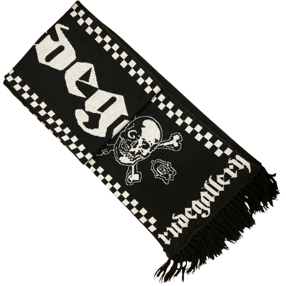 RUDE GALLERY Skull Logo Knit Scarf