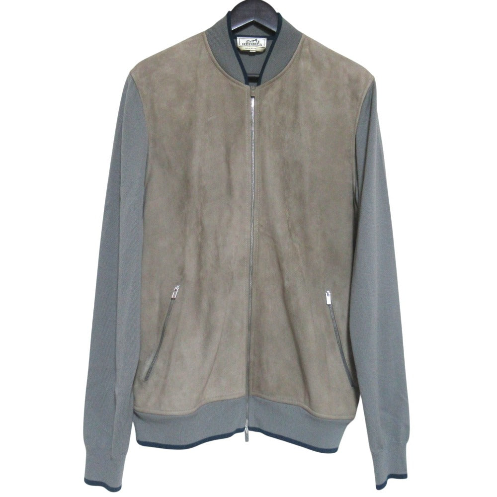 Hermes Goatskin Knit Zip Jacket