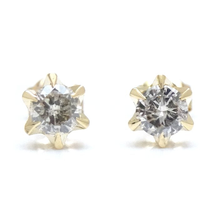 Diamond Earrings 0.10ct x2 K18YG Yellow Gold