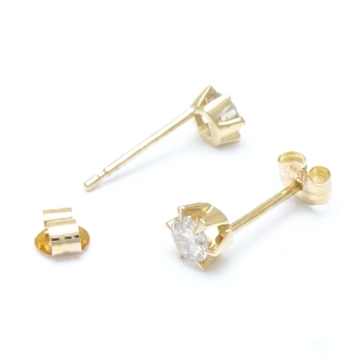 Diamond Earrings 0.10ct x2 K18YG Yellow Gold