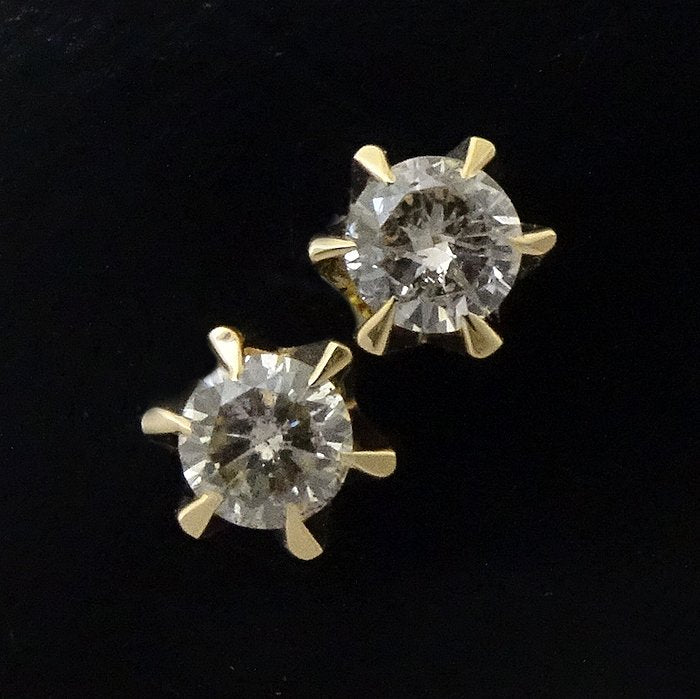 Diamond Earrings 0.10ct x2 K18YG Yellow Gold