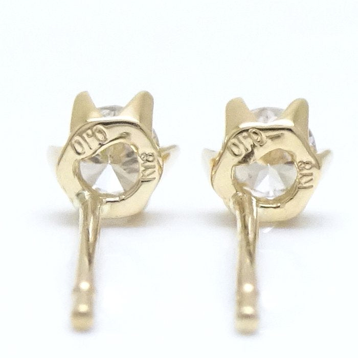 Diamond Earrings 0.10ct x2 K18YG Yellow Gold